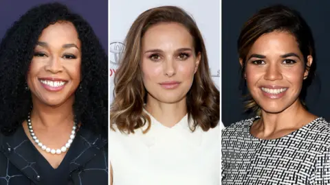 Getty Images Shonda Rhimes, Natalie Portman and America Ferrera