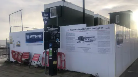 Lara King / BBC Building work on Central Promenade