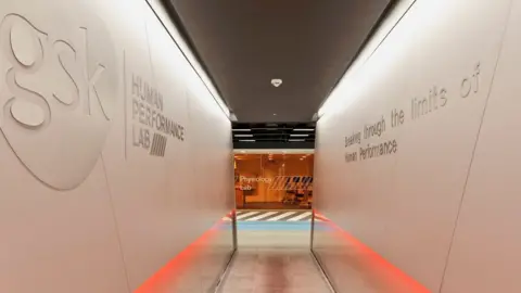 Getty Images Entrance to GSK lab in UK