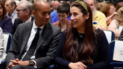 Getty Images Chuka Umunna and Luciana Berger at the Lib Dem conference