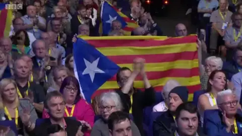 Catalan flag at SNP conference