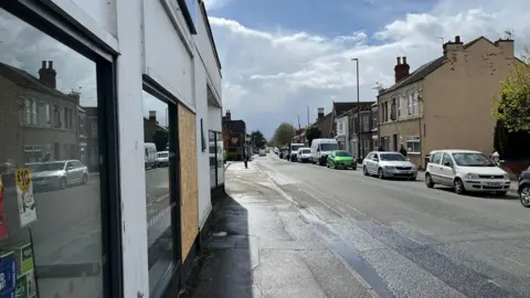 A queue of cars