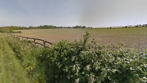 Google The site of the new border check facility will require building on farmland.