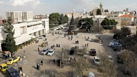 EPA Manger Square in Bethlehem, in the occupied West Bank (23 December 2020)
