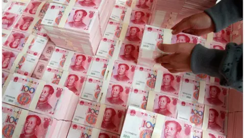 Getty Images Chinese yuan notes