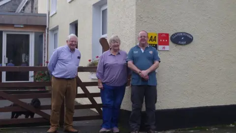 Mark Hadley Martin Hadley, right, with Martin and Lynn Hadley at Llanerchindda Farm, Llandovery, Carmarthenshire