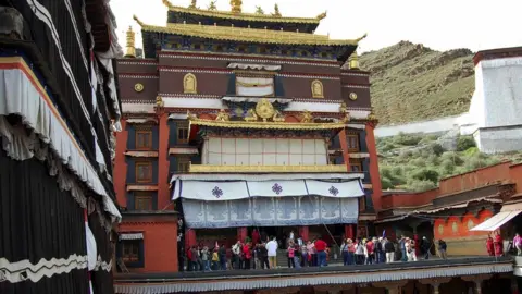 BBC/Bristow The Tashilhunpo Monastery in Shigatse in Tibet, the home monastery of the Panchen Lamas