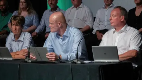 Guernsey Partnership of Independents Guernsey Partnership of Independents launch - Deputies Heidi Soulsby, Gavin St Pier and Lyndon Trott in the foreground