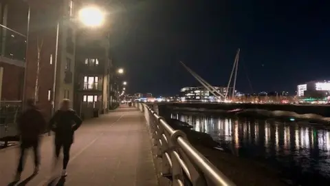 BBC walk by River Usk in Newport