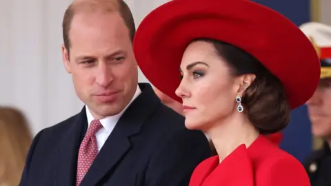 PA Media Prince William and Catherine at South Korea state visit