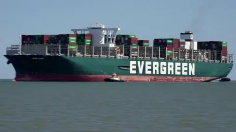 Ever Given arrives at Felixstowe