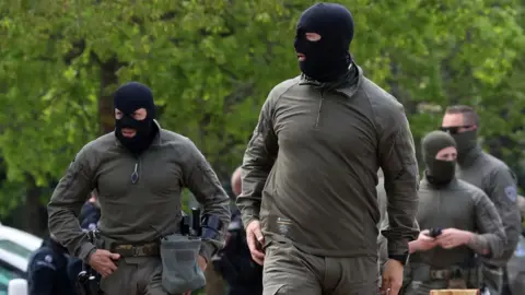 Getty Images Security forces search for Conings on 20 May