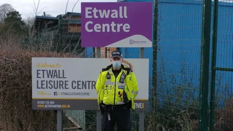 Derbyshire Police Police at Etwall Leisure Centre