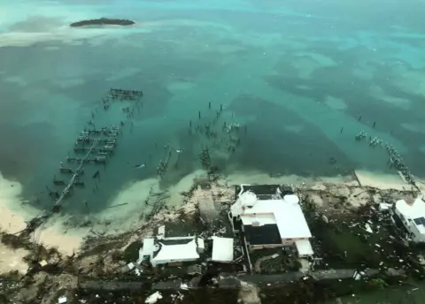 Michelle Cove/Trans Island Airways/via Reuters Devastation on the Abaco Islands