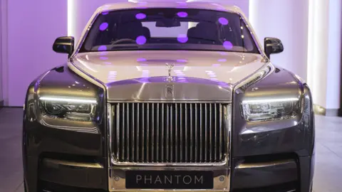 Rolls-Royce Phantom in a showroom