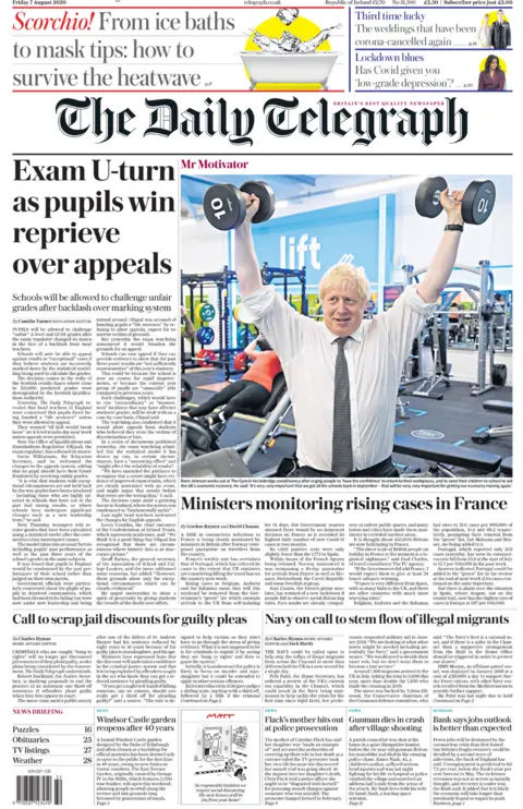 BBC Daily Telegraph front page