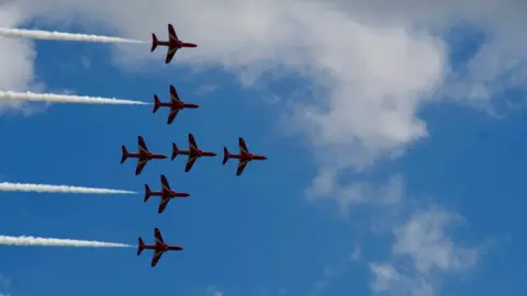 BBC Red Arrows at RAF Cosford Air Show