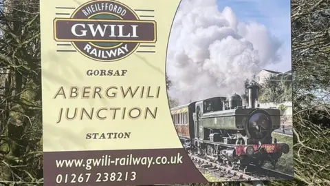 Gwili Railway Abergwili Junction sign