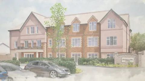 Rm Design Group Artist's impression for the new care home in Woodley