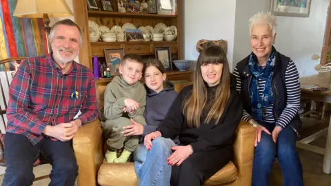 BBC Simon Hollington, Sofiia and Matvii, Yuliia Vitskisha and Anne Hollington