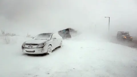 PA Media Car in snow