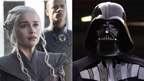 AP Still from Game of Thrones and Darth Vader