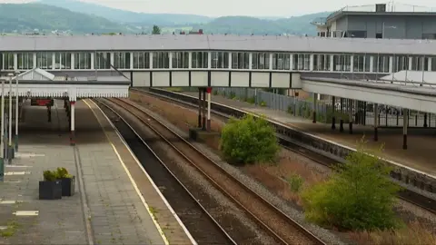 Empty train station