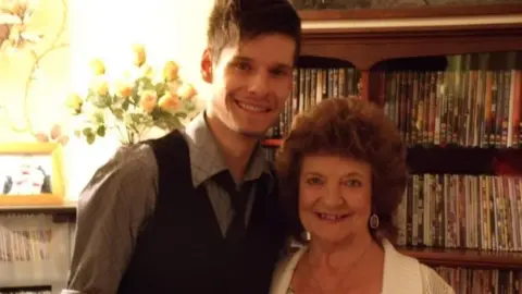 Michael Friend Michael Friend with grandmother Pauline