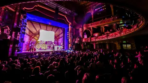 Getty Images Pantomime at the Hackney Empire theatre in London