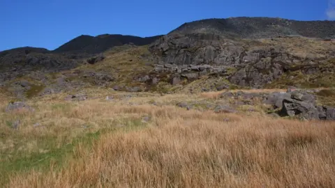 Myrddyn Phillips Graig Ddu Quarry from down below