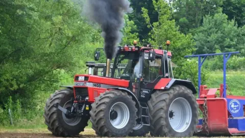 James Farquharson A tractor with a modified exhaust