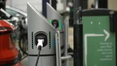 Sam Read/BBC Electric car charging points