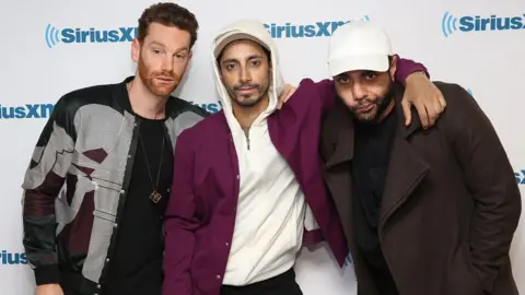 Getty Images Riz Ahmed with the Swet Shop Boys in 2016