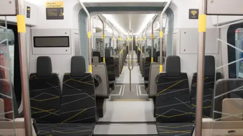 Tony Miles Inside new Merseyrail train