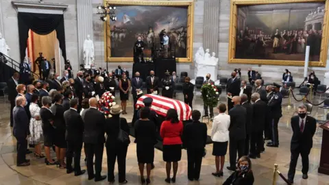 Getty Images Funeral of John Lewis in the Capitol Rotunda