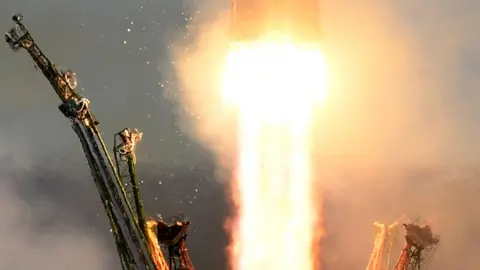 AFP A rocket lifts off from Baikonur space centre