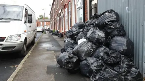 PA Media Bin bags on the streets of Birmingham