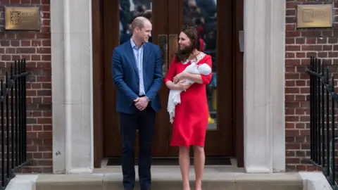 Samir Hussein The Duke and Duchess of Cambridge holding their newborn son