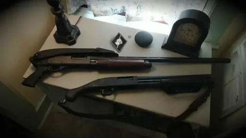 Facebook Weapons belonging to one member of the Feuerkrieg Division