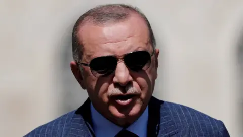 Reuters Turkish President Tayyip Erdogan speaks to the media after attending Friday prayers in Istanbul, Turkey, August 7, 2020.