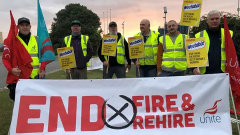 Unite Weetabix engineers strike in Corby