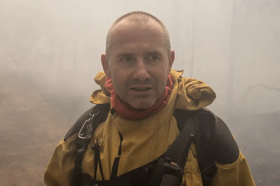 BBC Hervé Trentin at work in the forest