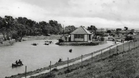 Pilning and Severn Beach History Group A black and white image of people doing water sports