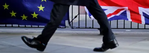 AFP/Getty Images EU and UK flags