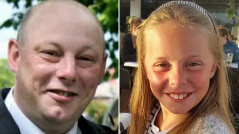 West Yorkshire Police Andrew Broadhead, 42, and eight-year-old Kiera