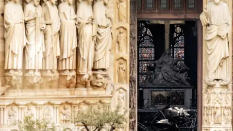 Getty Images Pictures of Notre Dame after a devastating fire in April 2019