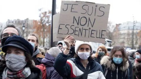 BBC "I'm non-essential" placard