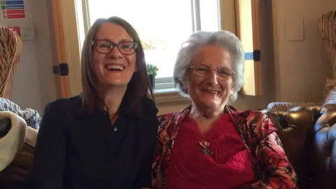 Helen Marshall with her mum Audrey Clayton