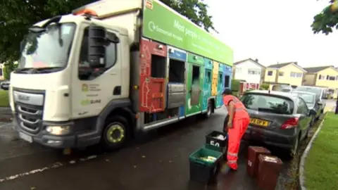 BBC Recycling Lorry in Somerset