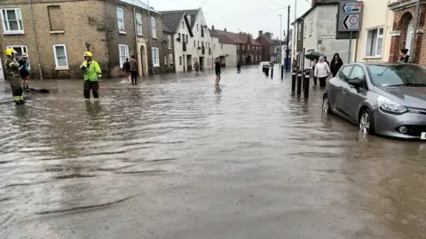 Kirsty Marie Sinclair A clean-up operation began on Tuesday in Market Rasen, Lincolnshire